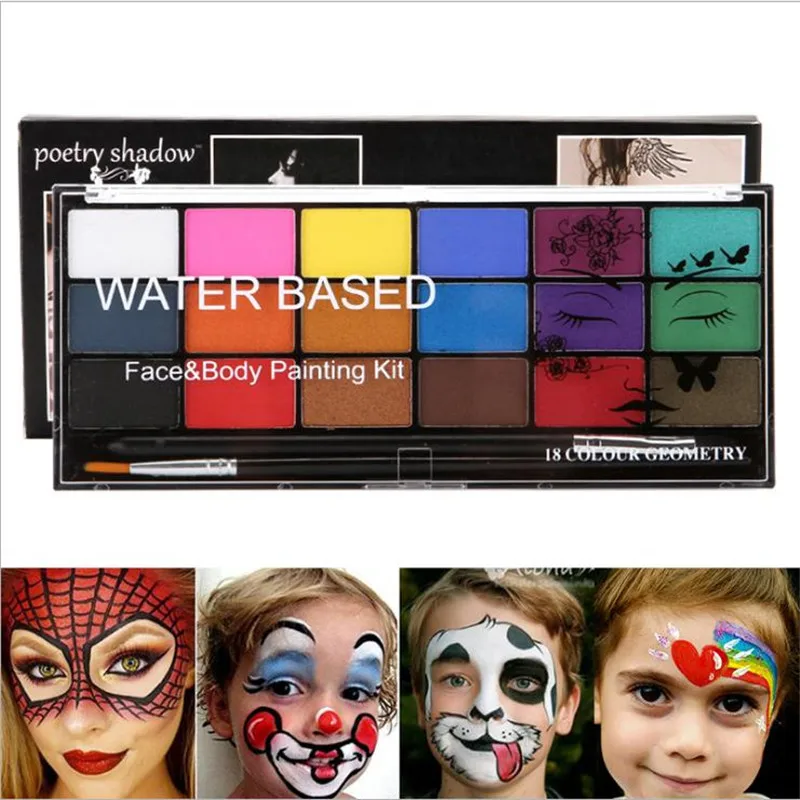 18Color Face Painting Fluorsecen Boby Art MakeupBox Specialized Teaching Special Purpose
18Color Face Painting Fluorsecen Boby Art MakeupBox Specialized Teaching Special Purpose