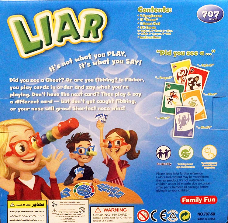 Liar board game bragging contest long nose desktop game English version of the game
Liar board game bragging contest long nose desktop game English version of the game