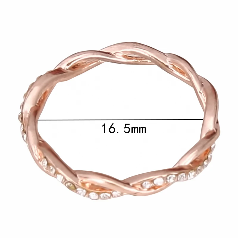 Rose Gold Color Twist Classical Cubic Zirconia Wedding Engagement Ring For Woman Girls Austrian Crystals Gift Rings Bague Femme
Rose Gold Color Twist Classical Cubic Zirconia Wedding Engagement Ring For Woman Girls Austrian Crystals Gift Rings Bague Femme