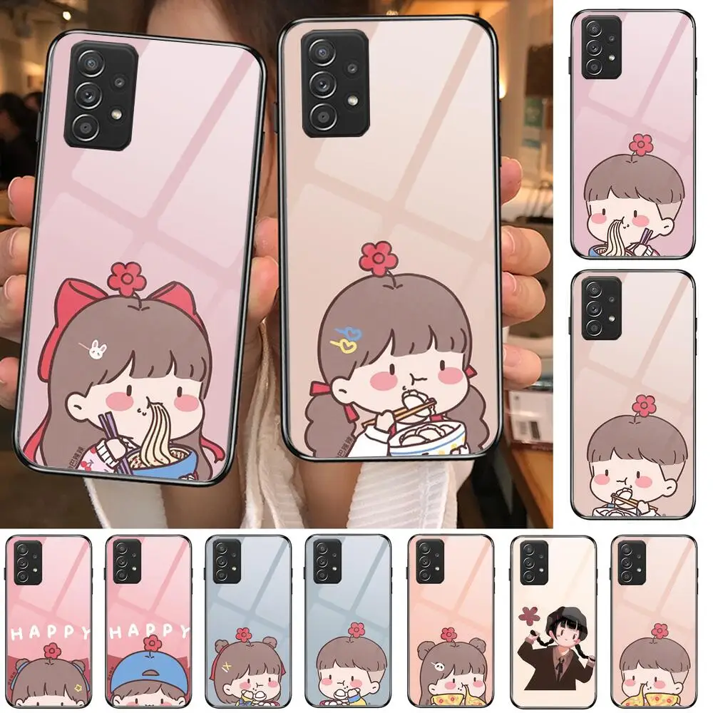 Cute cartoon couple baby Tempered Glass Case Phone For Samsung Galaxy A51 A71 A60 A70S A70 A80 A21S A41 A20E A50 A30S 5g A32 A40
Cute cartoon couple baby Tempered Glass Case Phone For Samsung Galaxy A51 A71 A60 A70S A70 A80 A21S A41 A20E A50 A30S 5g A32 A40
