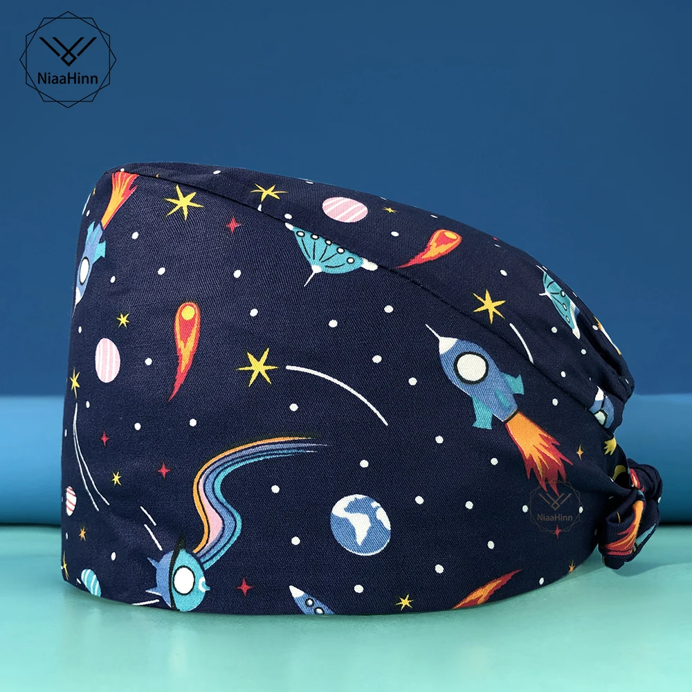 New scrub multicolor pattern cap Breathable nutritionist cap scrub housekeeping sweat-absorbent accessories printing cartoon hat
New scrub multicolor pattern cap Breathable nutritionist cap scrub housekeeping sweat-absorbent accessories printing cartoon hat