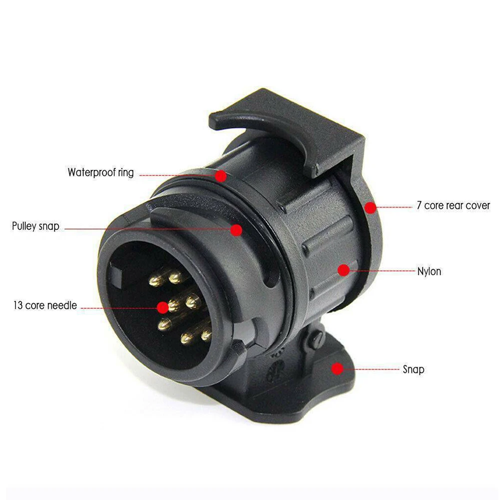 13 To 7 Pin Accessories With Parking Cover 12V Trailer System Adaptor Plug Car Caravan Converter Plug-In Connection Waterproof
13 To 7 Pin Accessories With Parking Cover 12V Trailer System Adaptor Plug Car Caravan Converter Plug-In Connection Waterproof