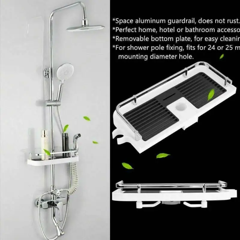 Bathroom Multi-functional Adjustable Height Shower Tray Punch-free Bathroom Wall-mounted Racks Kitchen Plastic Storage Racks
Bathroom Multi-functional Adjustable Height Shower Tray Punch-free Bathroom Wall-mounted Racks Kitchen Plastic Storage Racks