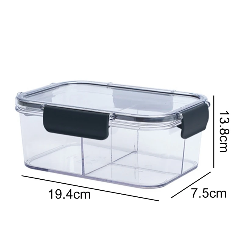 1100ML Black 3-Compartment Refrigerator Storage Box Kitchen Storage Box Seasoning Storage Box
1100ML Black 3-Compartment Refrigerator Storage Box Kitchen Storage Box Seasoning Storage Box