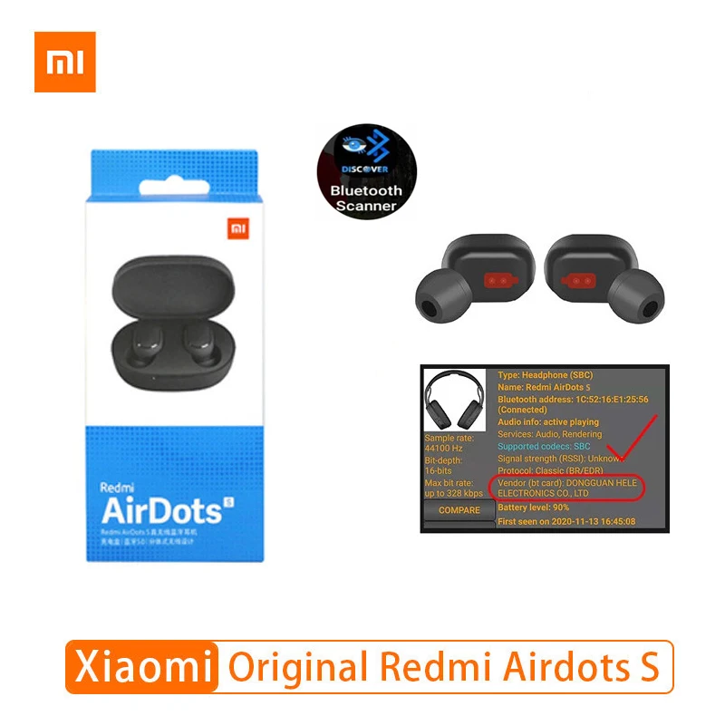 Беспроводная гарнитура Xiaomi Redmi AirDots S Bluetooth 5 0 микрофон шумоподавление