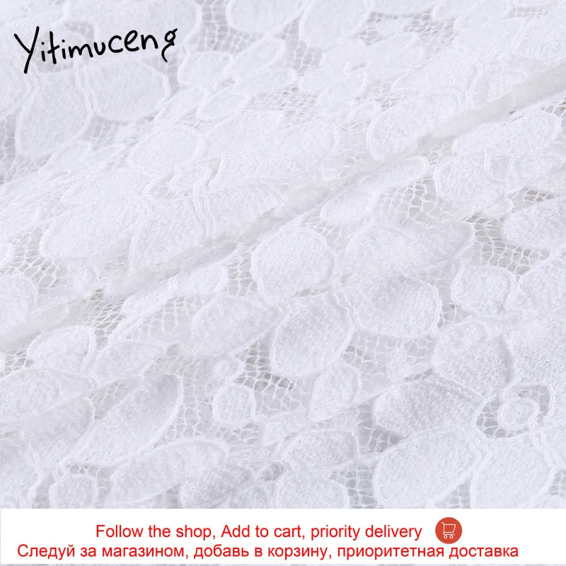 Yitimuceng Woman Tshirts Lace Casual Hollow Out White Summer 2021 Lantern Sleeve O-Neck Shirts Women Short Top Sexy New
Yitimuceng Woman Tshirts Lace Casual Hollow Out White Summer 2021 Lantern Sleeve O-Neck Shirts Women Short Top Sexy New