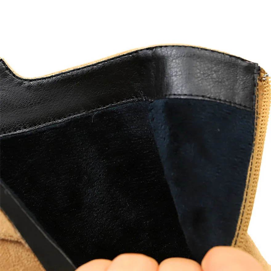Metal Belt Buckle Women's Boots Winter Warm Short Plush Retro Ankle Boots Pointed Toe Flock Square High Heels Party Shoes Woman
Metal Belt Buckle Women's Boots Winter Warm Short Plush Retro Ankle Boots Pointed Toe Flock Square High Heels Party Shoes Woman