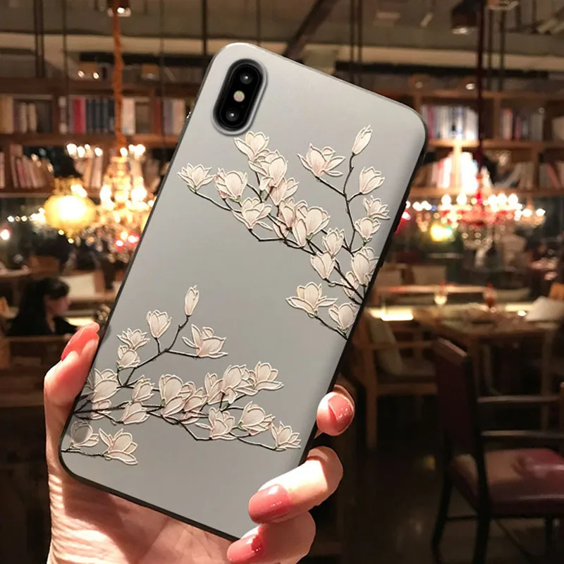 

Embossed Flower Printed Mobile Phone Case For Samsung Galaxy A71 A72 A80 A90 Protective Cover For Note10 10pro 8 9 10 S20