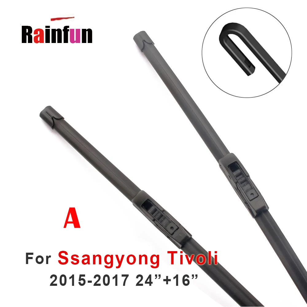 RAINFUN U Крюк переднего стеклоочистителя s и задние Дворники для Ssangyong Tivoli 2015 2017 12
