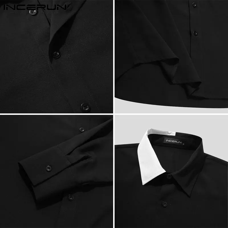 2021 Men Shirt Brand Patchwork Turn Down Collar Long Sleeve Casual Shirts Button Up Streetwear Fashion Camisas S-5XL INCERUN
2021 Men Shirt Brand Patchwork Turn Down Collar Long Sleeve Casual Shirts Button Up Streetwear Fashion Camisas S-5XL INCERUN