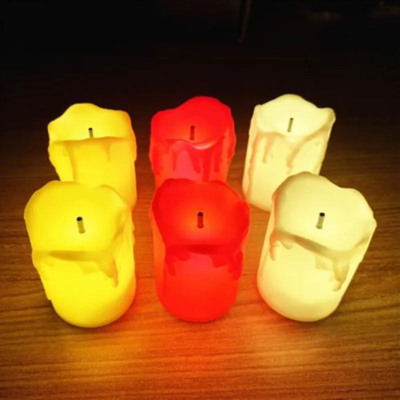 1 шт. 3 7*5 см творческий светодиодный лампы в форме свечи без дыма и никакого пожара