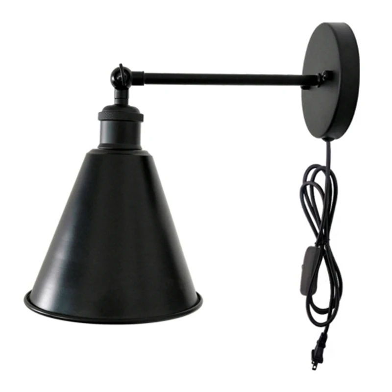 Plug in Wall Lamp Wall Sconce with Switch Swing Arm Wall Light Wall Mounted Light Industrial Wall Light E27 Base US Plug
Plug in Wall Lamp Wall Sconce with Switch Swing Arm Wall Light Wall Mounted Light Industrial Wall Light E27 Base US Plug
