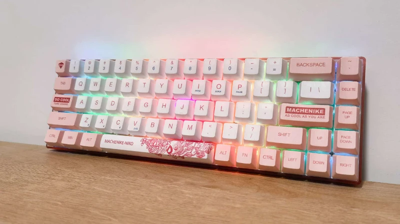 MACHENIKE K600 персиковая розовая Bluetooth-клавиатура 68 клавиш RGB блок подсветки красные переключатели Проводная Беспроводная прозрачная клавиатура...
MACHENIKE K600 персиковая розовая Bluetooth-клавиатура 68 клавиш RGB блок подсветки красные переключатели Проводная Беспроводная прозрачная клавиатура...