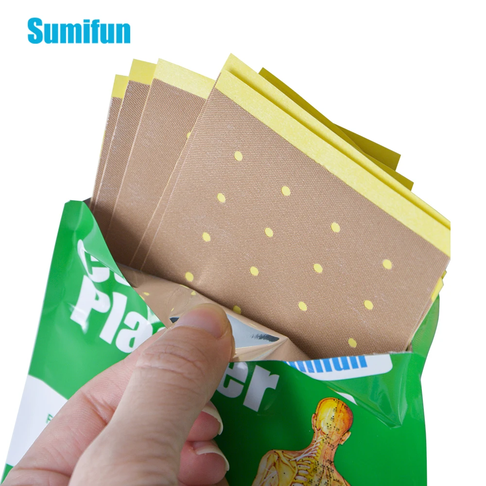 Sumifun 8Pcs Capsicum Plaster Muscle Strain & Sprain Pain Relief Simple Backache Wrist Arthritis Bruise Pain Patch