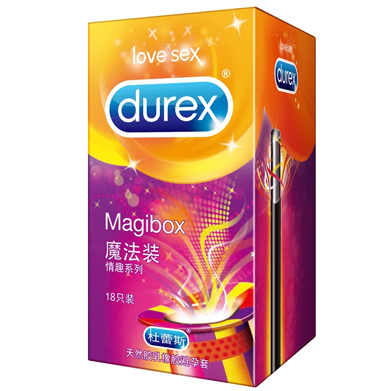Презервативы Durex 18 шт./упак. большой размер 56 мм Смешанные ультратонкие ребристые