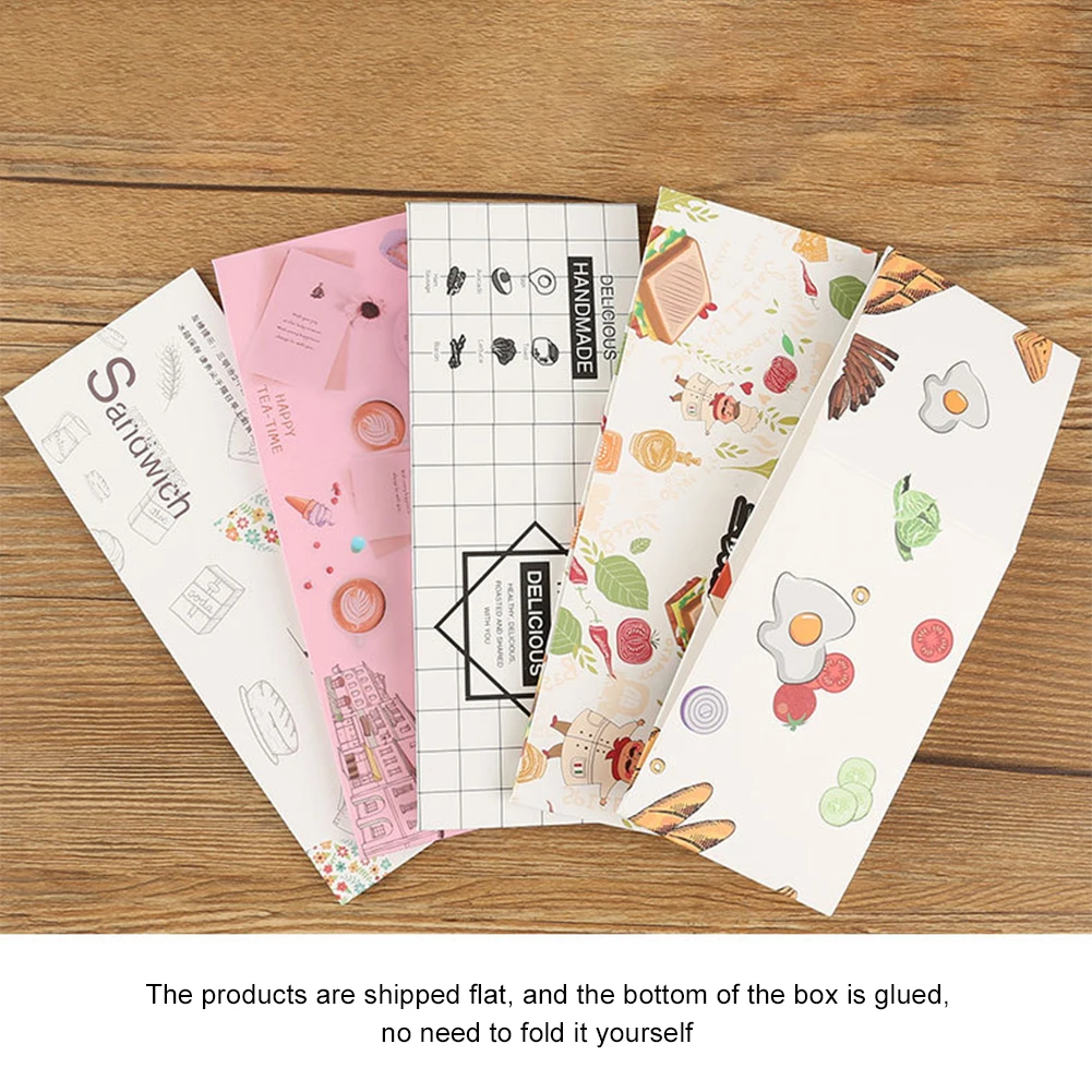 New 50pcs Cake Packaging Bagsandwich Wrapping Paper Thick Egg Toast Bread Breakfast Packaging Box Burger Oil Paper Paper Tray
New 50pcs Cake Packaging Bagsandwich Wrapping Paper Thick Egg Toast Bread Breakfast Packaging Box Burger Oil Paper Paper Tray