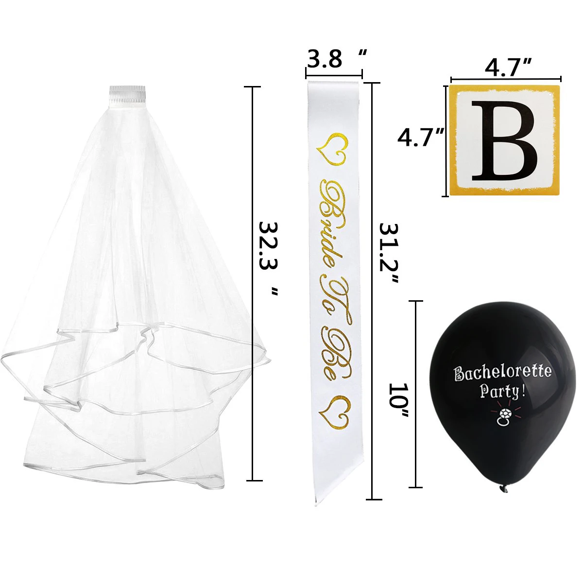 1Set Bachelorette Party Decorations Kit Bride to Be Theme Sash Balloons Banner Classic White Wedding Veil Party Supplies
1Set Bachelorette Party Decorations Kit Bride to Be Theme Sash Balloons Banner Classic White Wedding Veil Party Supplies