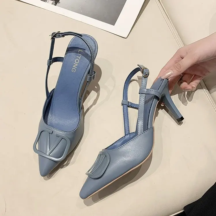 Ladies Pointed Toe Dress Shoes Summer Shallow Mouth French Small High Heel Metal Buckle Sandals Stiletto High Heel Casual Single
Ladies Pointed Toe Dress Shoes Summer Shallow Mouth French Small High Heel Metal Buckle Sandals Stiletto High Heel Casual Single