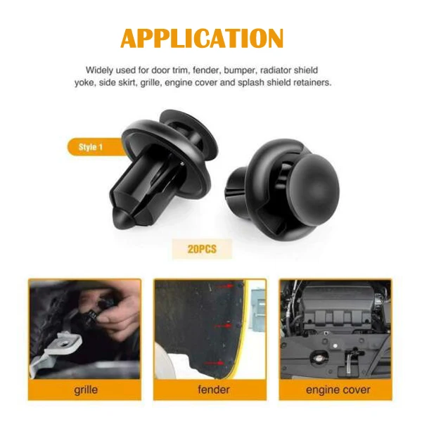 415Pcs Push Retainer Set 18 Sizes Car Auto Pins Rivet Bumper Trim Panel Clips with Tool MDJ998 | Инструменты