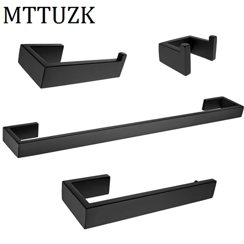 MTTUZK матовый черный держатель для полотенец из нержавеющей стали 304 крючок для халата держатель для бумаги настенный набор оборудования для ванной комнаты Аксессуары для ванной комнаты
MTTUZK матовый черный держатель для полотенец из нержавеющей стали 304 крючок для халата держатель для бумаги настенный набор оборудования для ванной комнаты Аксессуары для ванной комнаты