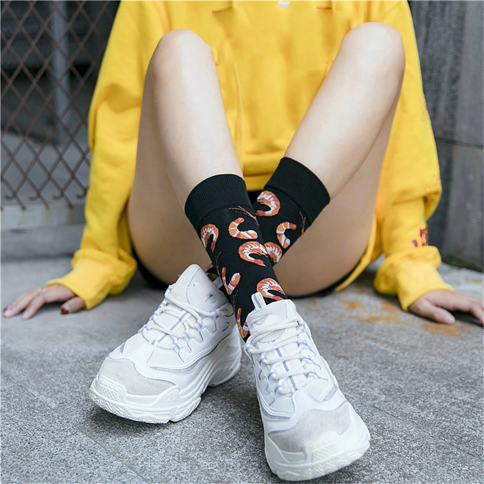 Womens Fashion Color Block Socks Funny Cartoon Zebra Crocodile Print Fashion Warm Colorful Casual Sweat-absorbent Socks
Womens Fashion Color Block Socks Funny Cartoon Zebra Crocodile Print Fashion Warm Colorful Casual Sweat-absorbent Socks