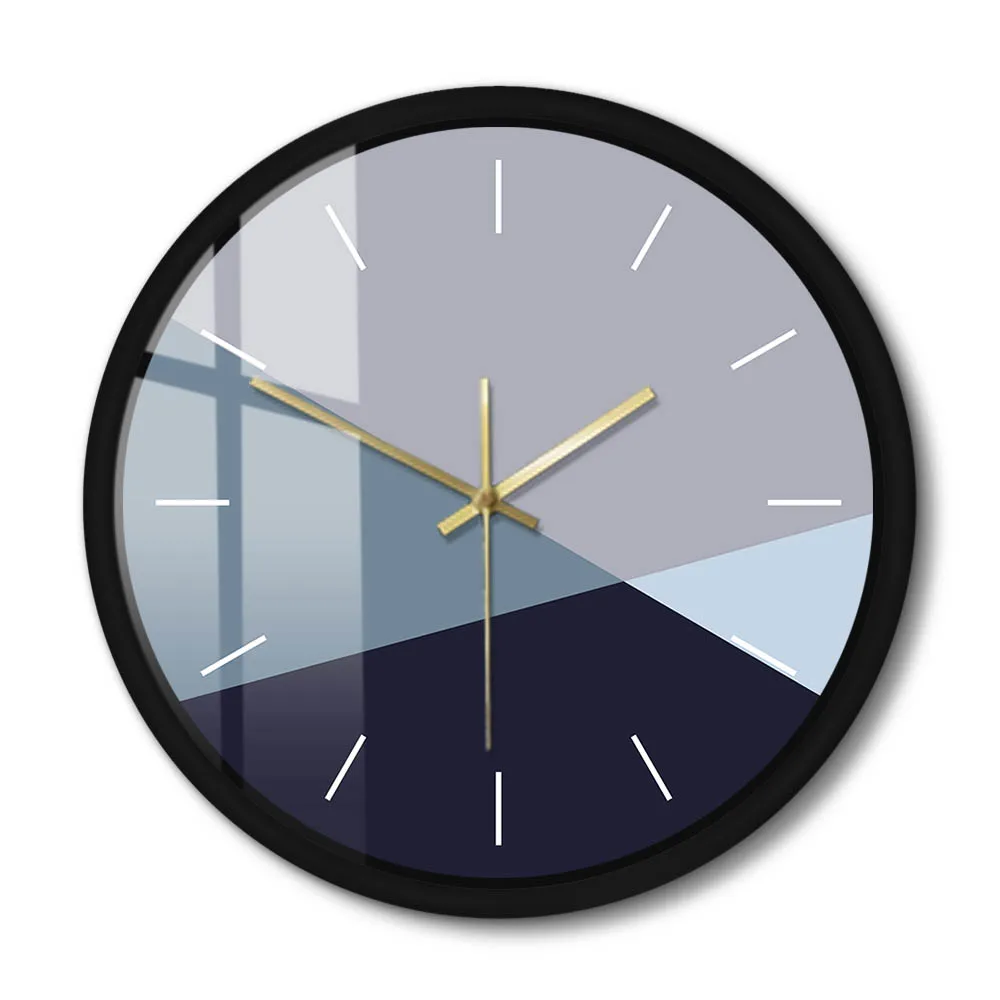 Cold Tone Color Tinge Modern Design Wall Clock Minimalist Art Blue and Grey Home Decor Metal Frame LED Sound Activated Clock
Cold Tone Color Tinge Modern Design Wall Clock Minimalist Art Blue and Grey Home Decor Metal Frame LED Sound Activated Clock