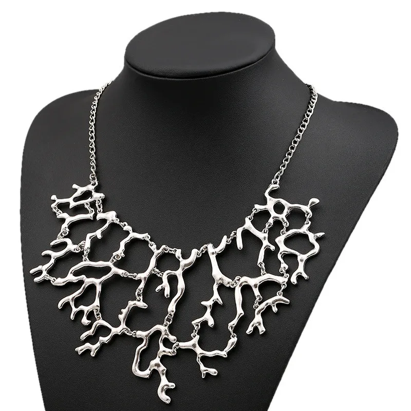 

LOVBEAFAS Fashion Unique Vintage Splicing Tree Branch Necklace Women Jewelry Punk Collar Choker Maxi Necklace Collier Femme