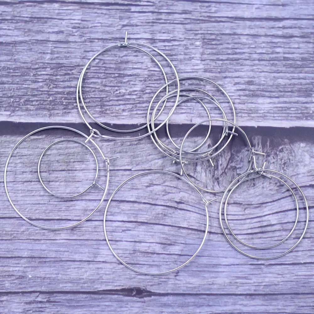 50Pcs Wine Glass Labeling Rings Hoops Earrings Hoops Ear Circle Wire Alloy Round Silver Tone Jewelry DIY Findings 20-35mm
50Pcs Wine Glass Labeling Rings Hoops Earrings Hoops Ear Circle Wire Alloy Round Silver Tone Jewelry DIY Findings 20-35mm