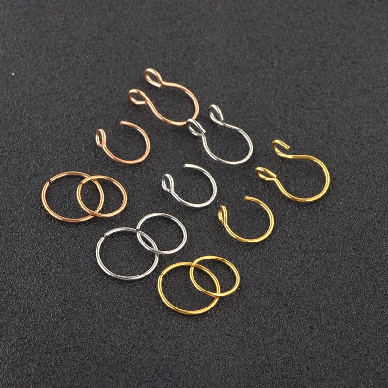 12pcs/Set Fashion Gold Silver Color Stainless Steel Open Hoop Fake Piercing Nose Rings Clip Body Jewelry For Women Wholesale
12pcs/Set Fashion Gold Silver Color Stainless Steel Open Hoop Fake Piercing Nose Rings Clip Body Jewelry For Women Wholesale