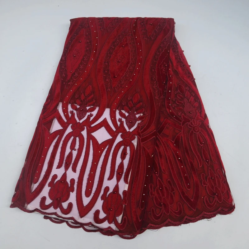 New Africa Velvet Lace Design Fabric Nigeria Lace fabric 5 Yards/pcs With manual Stones and beads Used of women's dresses
New Africa Velvet Lace Design Fabric Nigeria Lace fabric 5 Yards/pcs With manual Stones and beads Used of women's dresses