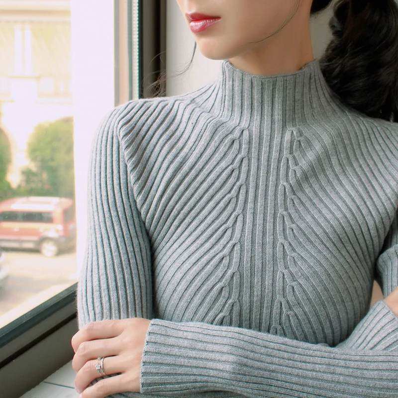 2021 Spring Autumn Fashion Women Ladies Turtleneck Soft Knitted Sweater Knit Ribbed Jumper Clothes Femme Korean Pull Clothes
2021 Spring Autumn Fashion Women Ladies Turtleneck Soft Knitted Sweater Knit Ribbed Jumper Clothes Femme Korean Pull Clothes