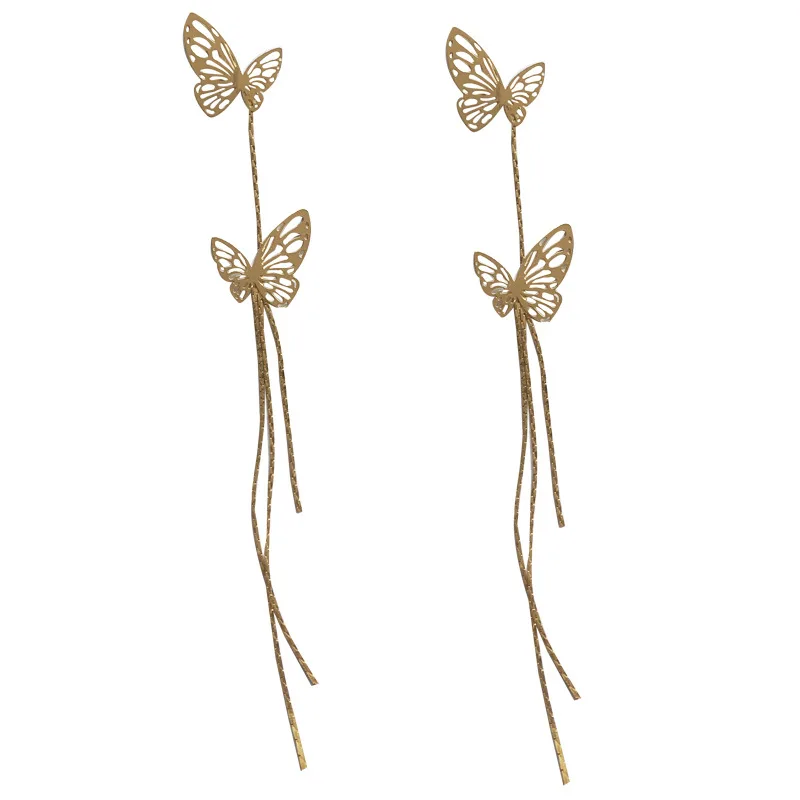 S925 needle Long Earrings Sweet Jewelry Golden Plating Butterfly With Chain Tassel Earrings Modern Jewelry For Women Girl Gift
S925 needle Long Earrings Sweet Jewelry Golden Plating Butterfly With Chain Tassel Earrings Modern Jewelry For Women Girl Gift