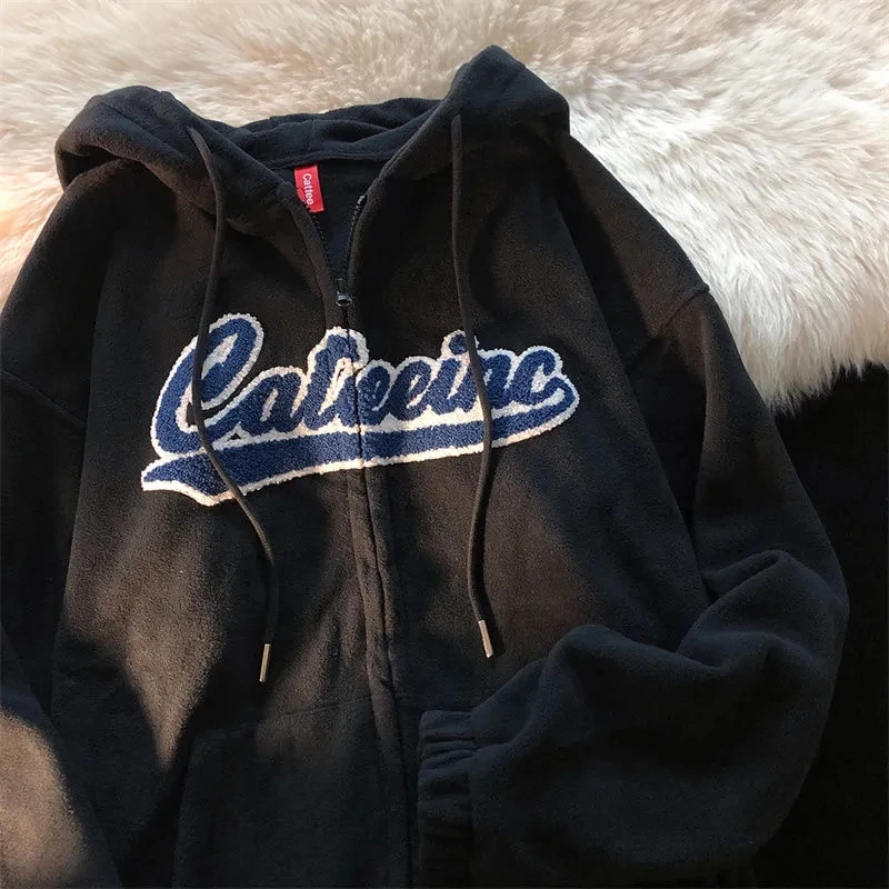 High Street Warm Long Sleeve Top Female harajuku American Retro Cardigan Hooded Korean Casual Loose Round Neck Sweater oversize
High Street Warm Long Sleeve Top Female harajuku American Retro Cardigan Hooded Korean Casual Loose Round Neck Sweater oversize