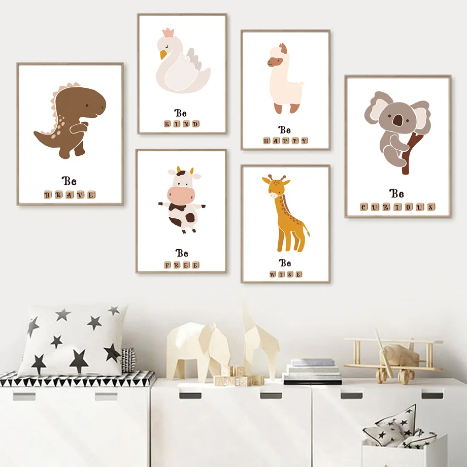 Cute Koala Dinosaur Sheep Giraffe Cow Swan Baby Wall Art Canvas Painting Nordic Posters And Prints Wall Pictures Kids Room Decor
Cute Koala Dinosaur Sheep Giraffe Cow Swan Baby Wall Art Canvas Painting Nordic Posters And Prints Wall Pictures Kids Room Decor