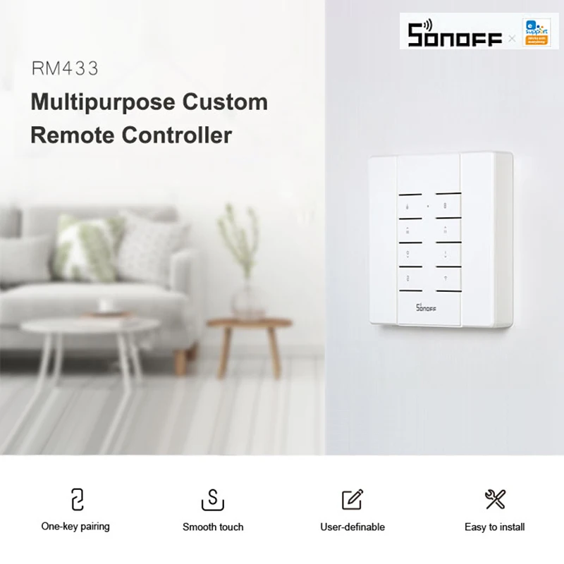 Новый умный беспроводной пульт дистанционного управления SONOFF RM433, универсальный пульт дистанционного управления с Alexa Google Home Smart Home
Новый умный беспроводной пульт дистанционного управления SONOFF RM433, универсальный пульт дистанционного управления с Alexa Google Home Smart Home