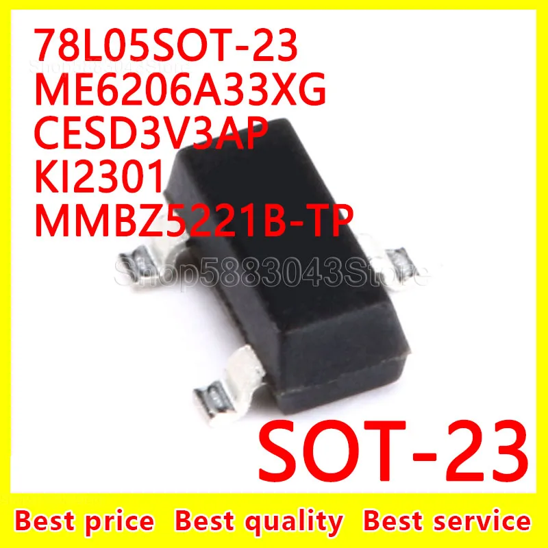 (20 шт.) 100% Новый оригинальный 78L05 ME6206A33XG CESD3V3AP KI2301 MMBZ5221B-TP SOT-23 SOT23
(20 шт.) 100% Новый оригинальный 78L05 ME6206A33XG CESD3V3AP KI2301 MMBZ5221B-TP SOT-23 SOT23
