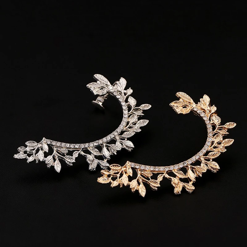 1Pc Fashion Earrings Leaf Ear Cuff Curved Rhinestones Zinc Alloy Earcuffs Unique Jewelry Accessories Girl Gift Clip Earring
1Pc Fashion Earrings Leaf Ear Cuff Curved Rhinestones Zinc Alloy Earcuffs Unique Jewelry Accessories Girl Gift Clip Earring