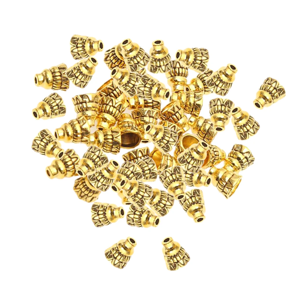 100 Pieces Brass Flower Spacer Beads Caps Jewelry Making DIY Charms Tassel Accessory Tower Shape
100 Pieces Brass Flower Spacer Beads Caps Jewelry Making DIY Charms Tassel Accessory Tower Shape