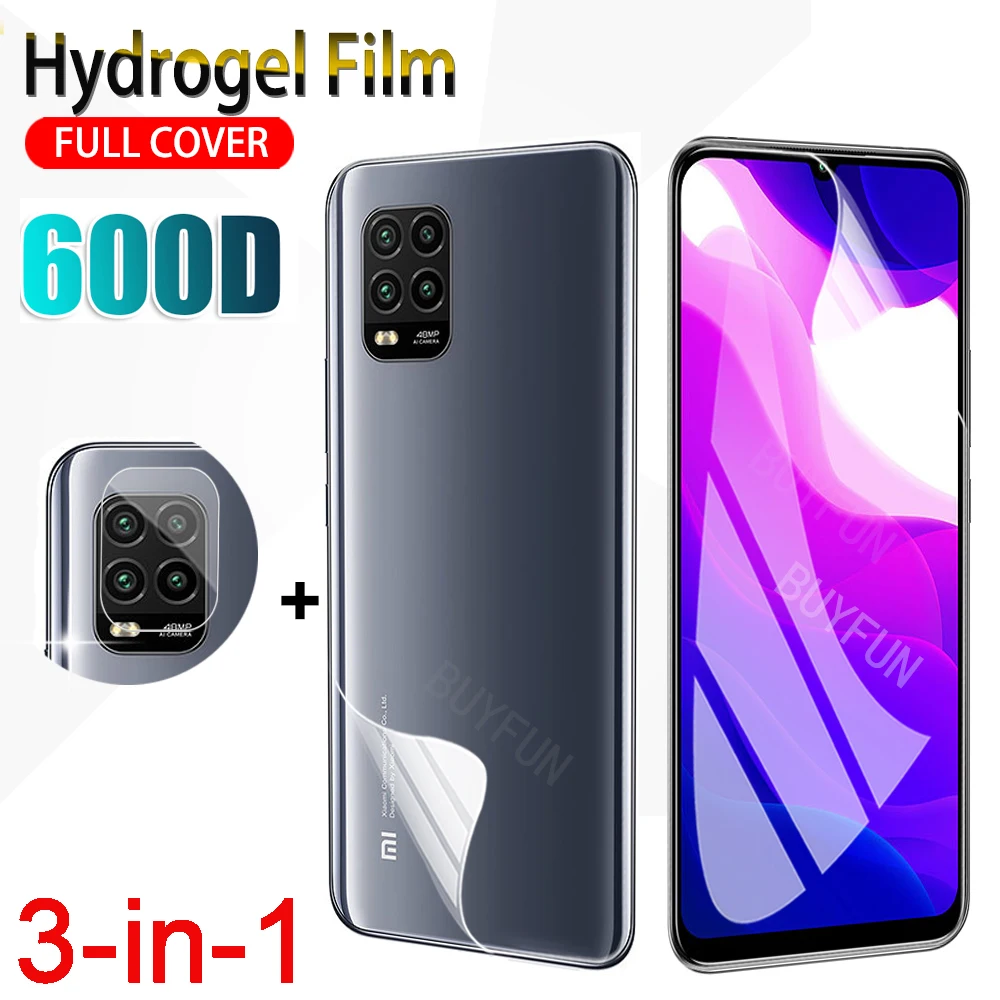 3в1 Гидрогелевая пленка для защиты экрана Xiaomi 10 pro Lite 5G Защитная Mi 9 9se 8 6x 5x