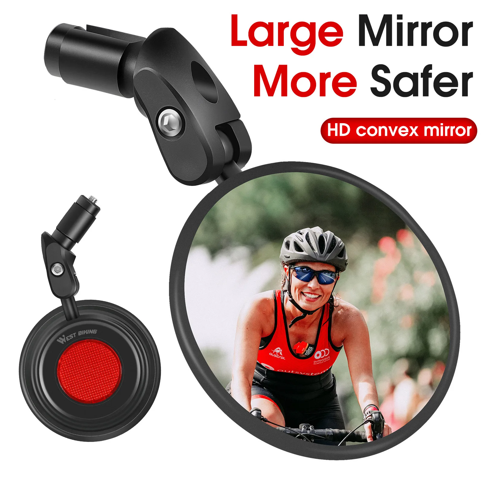 WEST BIKING Wide Range HD Bicycle Rearview Mirror Adjustable Handle Bar Reflector Mountain Bike Blind Spot Cycling Mirror MTB
WEST BIKING Wide Range HD Bicycle Rearview Mirror Adjustable Handle Bar Reflector Mountain Bike Blind Spot Cycling Mirror MTB