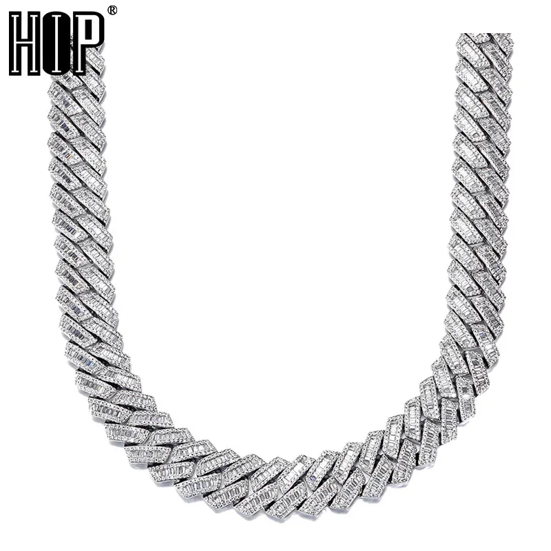 Hip Hop 21MM 3 Row Baguette Prong Cuban Chains Bling Iced Out CZ Setting AAA+ Cubic Zirconia Box Buckle Necklace For Men Jewelry
Hip Hop 21MM 3 Row Baguette Prong Cuban Chains Bling Iced Out CZ Setting AAA+ Cubic Zirconia Box Buckle Necklace For Men Jewelry