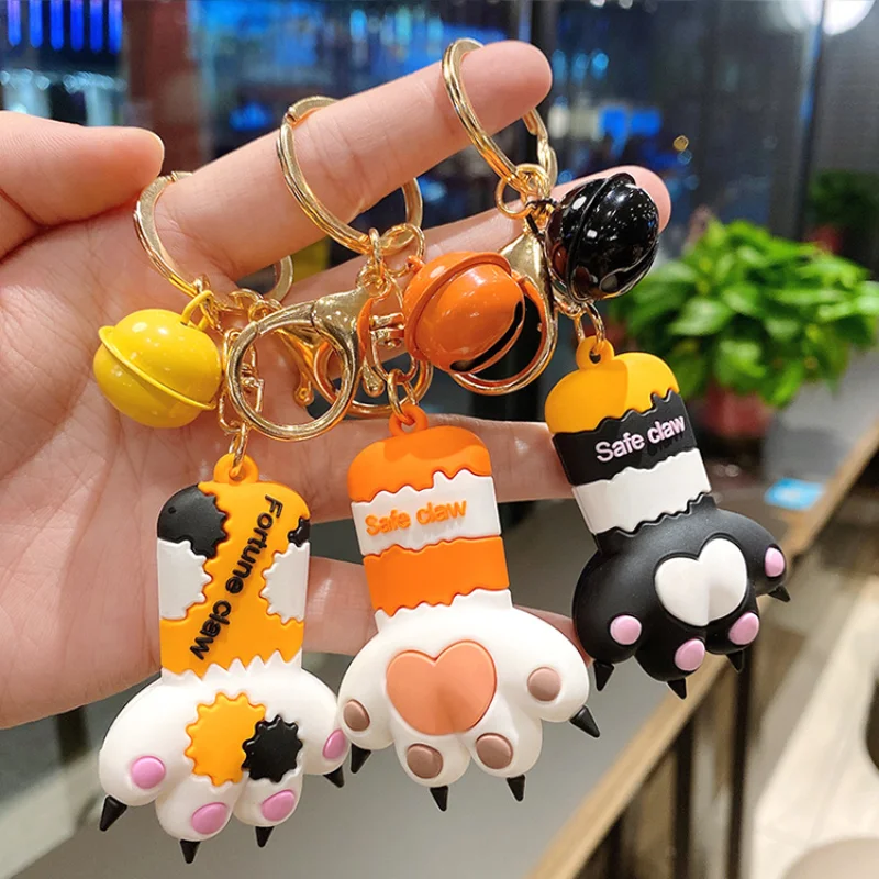 Cartoon cute cat paw three-dimensional pendant silicone key chain accessories girl heart car key chain small gift
Cartoon cute cat paw three-dimensional pendant silicone key chain accessories girl heart car key chain small gift