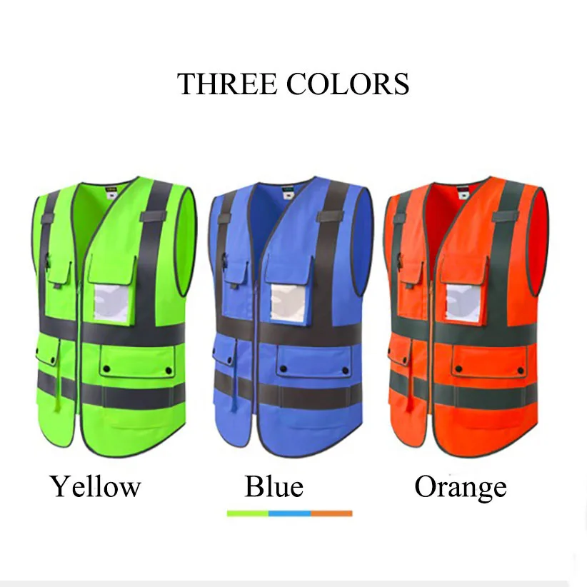 Protective Workwear Multi Pockets High visibility Safety Vest With Reflective Strips Outdoor Work 
Protective Workwear Multi Pockets High visibility Safety Vest With Reflective Strips Outdoor Work
