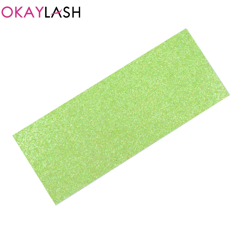 

OKAYLASH 100/50pcs Wholesale Colorful Eyelash Glitter Background Shining Paper Eye lash Bottom Card for Sliding Case in Bulk