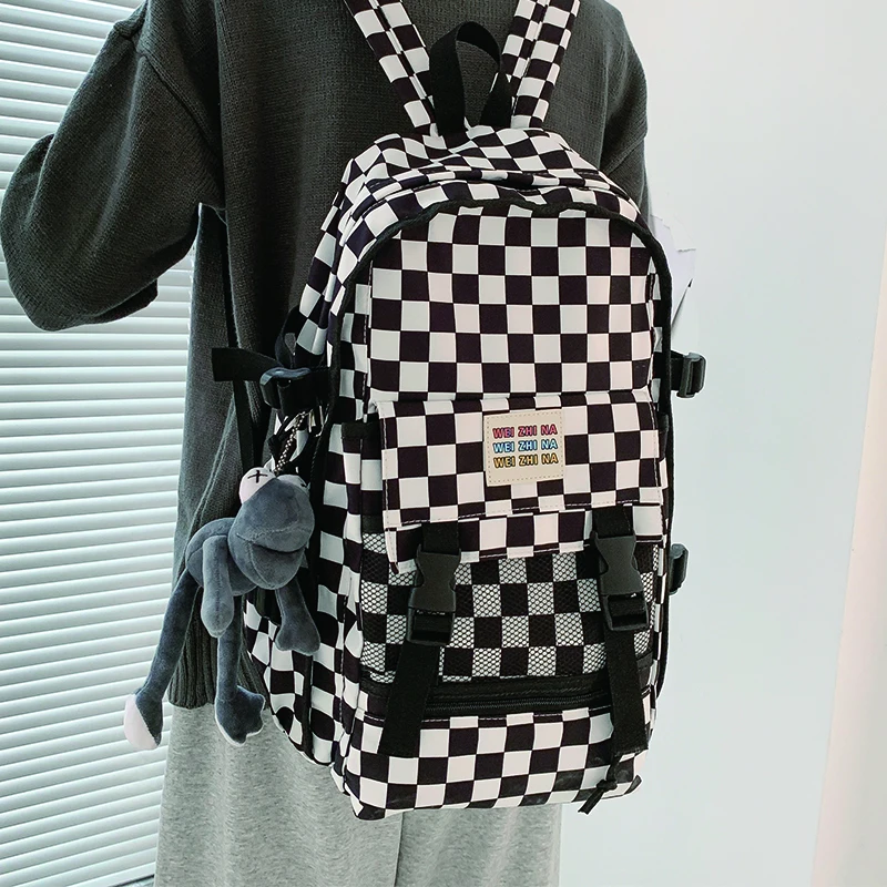 New Fashion Women Backpack for Cute Girls Plaid Nylon School Bag Female Student Large Capacity Rucksack Lady Anti Theft Mochila
New Fashion Women Backpack for Cute Girls Plaid Nylon School Bag Female Student Large Capacity Rucksack Lady Anti Theft Mochila