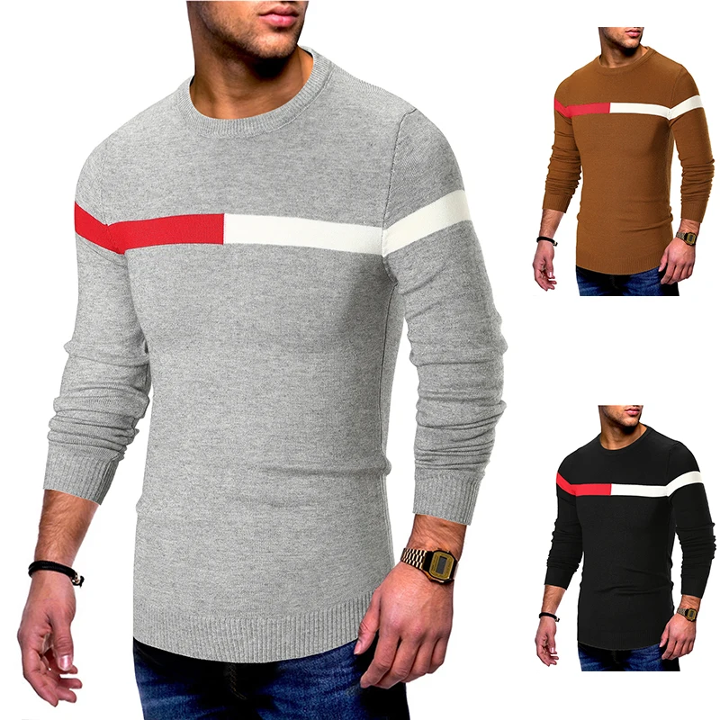 Four Seasons Men's Warm/Comfortable Sweater Solid Color Casual Design Striped Knit Pullover Casual Sweater Slim O-neck Sweater
Four Seasons Men's Warm/Comfortable Sweater Solid Color Casual Design Striped Knit Pullover Casual Sweater Slim O-neck Sweater