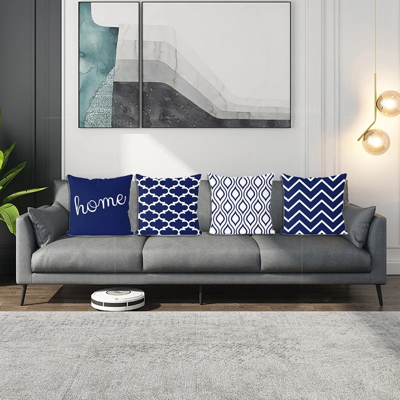 4Pcs Navy Blue Home Decorative Throw Pillow Case Art Painting Cushion Cover Fashion Square Sofa Cushion Cover 45X45cm
4Pcs Navy Blue Home Decorative Throw Pillow Case Art Painting Cushion Cover Fashion Square Sofa Cushion Cover 45X45cm