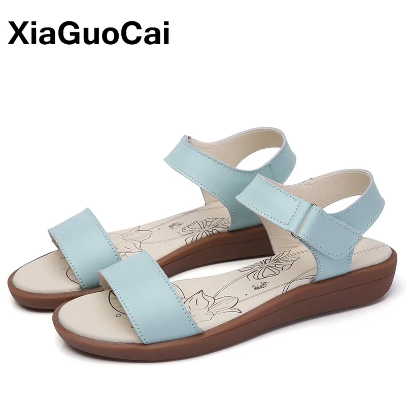 Women's Sandals 2020 Summer Leather Women Beach Shoes High Quality Fashion Female Flat Footwear For Sweet Girl Dropshipping
Women's Sandals 2020 Summer Leather Women Beach Shoes High Quality Fashion Female Flat Footwear For Sweet Girl Dropshipping