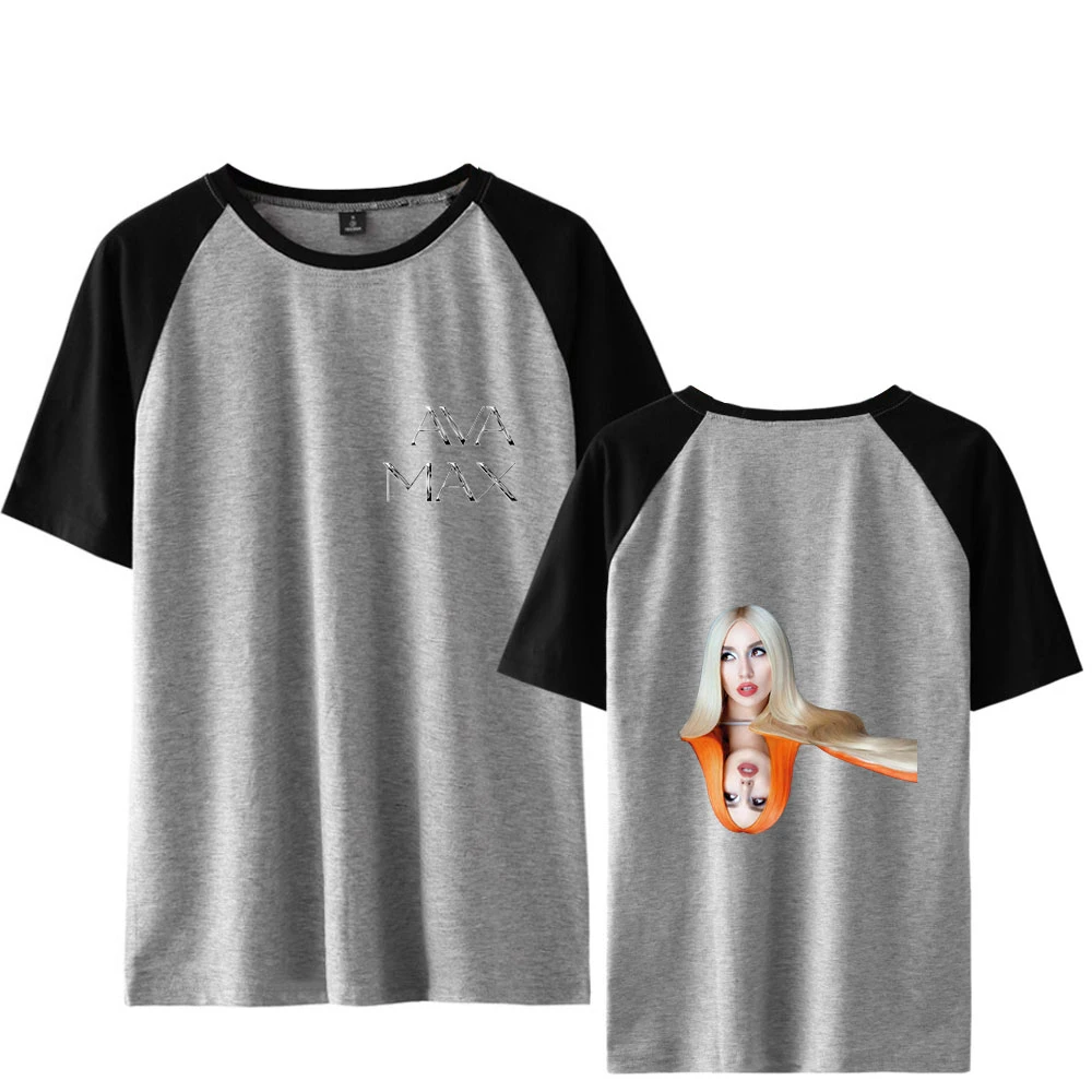 Ava Max t-shirt Splicing t-shirts Casual Style O-neck Short Sleeve Cotton Polyester Solid Type Tops
Ava Max t-shirt Splicing t-shirts Casual Style O-neck Short Sleeve Cotton Polyester Solid Type Tops