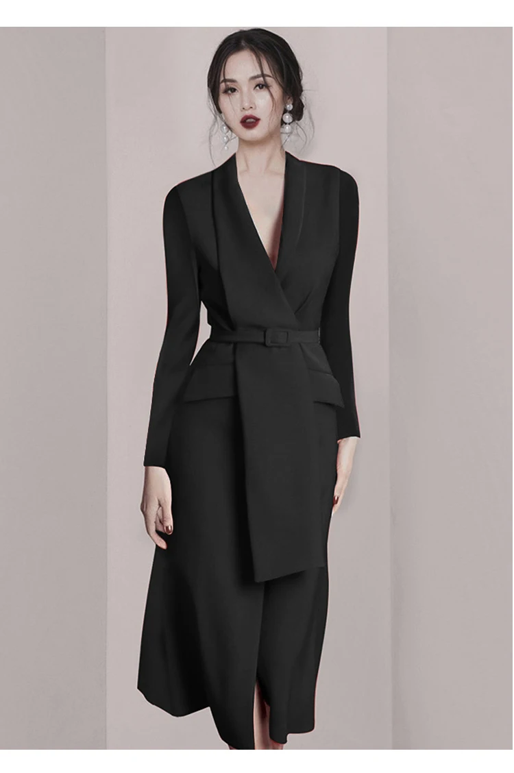 2020 Autumn business Elegant Korean Office OL belted waist V-neck slim Long sleeve Red dress vestidos
2020 Autumn business Elegant Korean Office OL belted waist V-neck slim Long sleeve Red dress vestidos